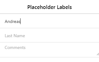 Placeholders in Html/JSF