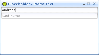 Placeholder / Promt Text in Ulc TextField