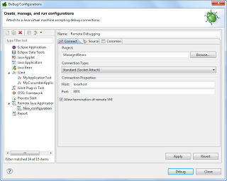 Launch configuration for Remote Java Application Debugging